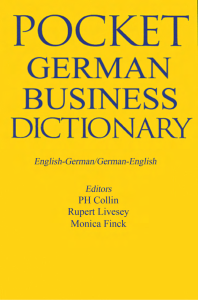 Pocket German Business Dictionary Book